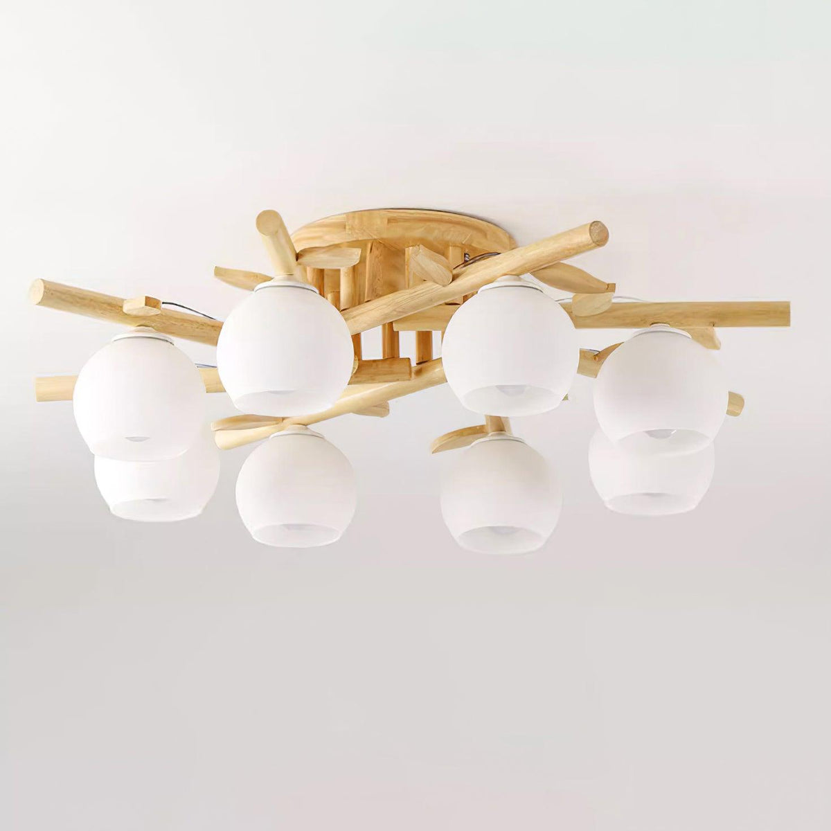 Willow Wood Minimalist Ceiling Light-Neutral Decor