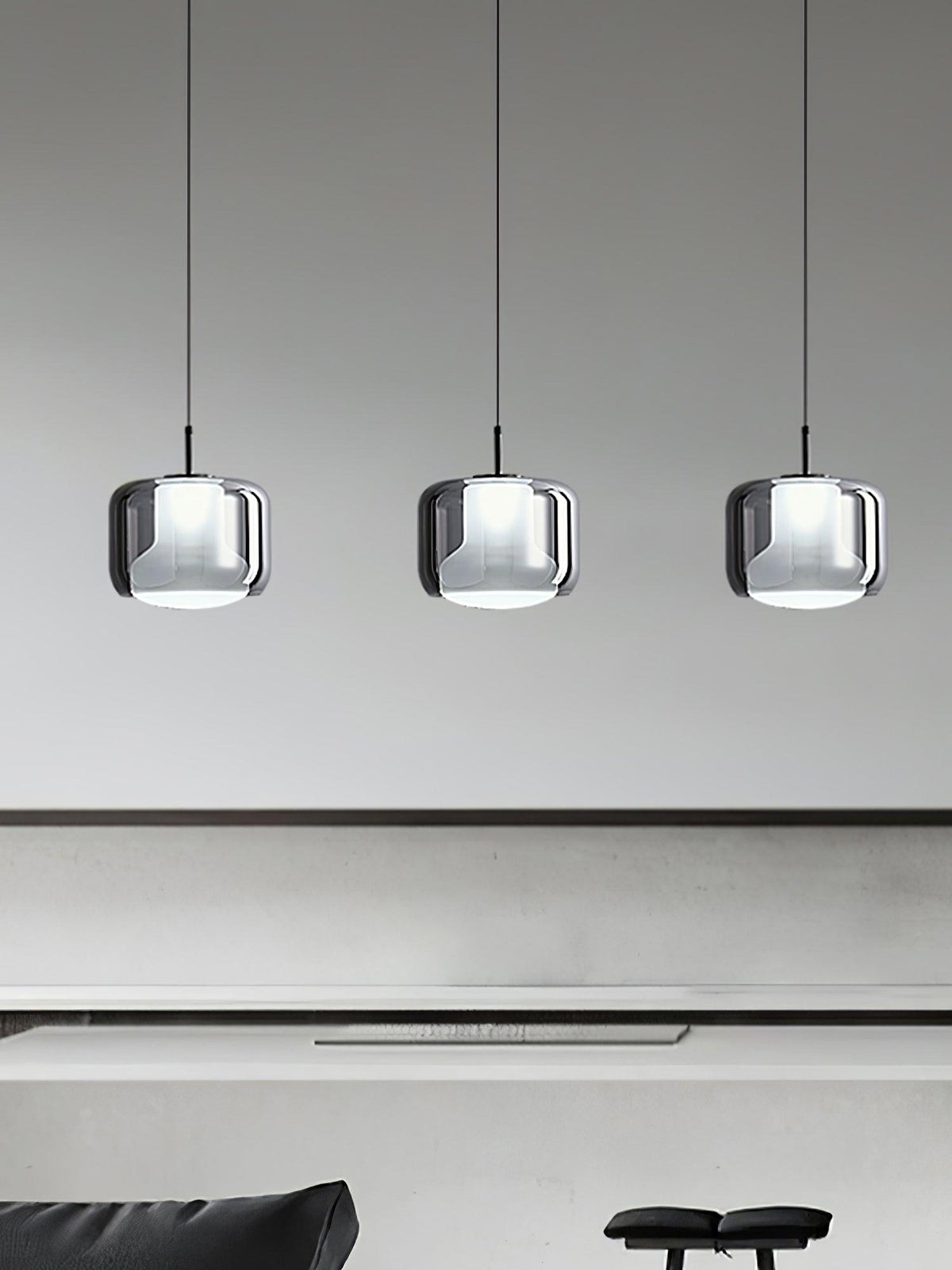 Vella Suspension Lampe en Verre Moderne