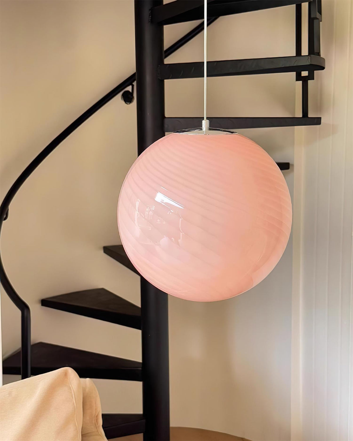 Dorvian Pendant Lamp Glass Globe Blue Modern-Neutral Decor