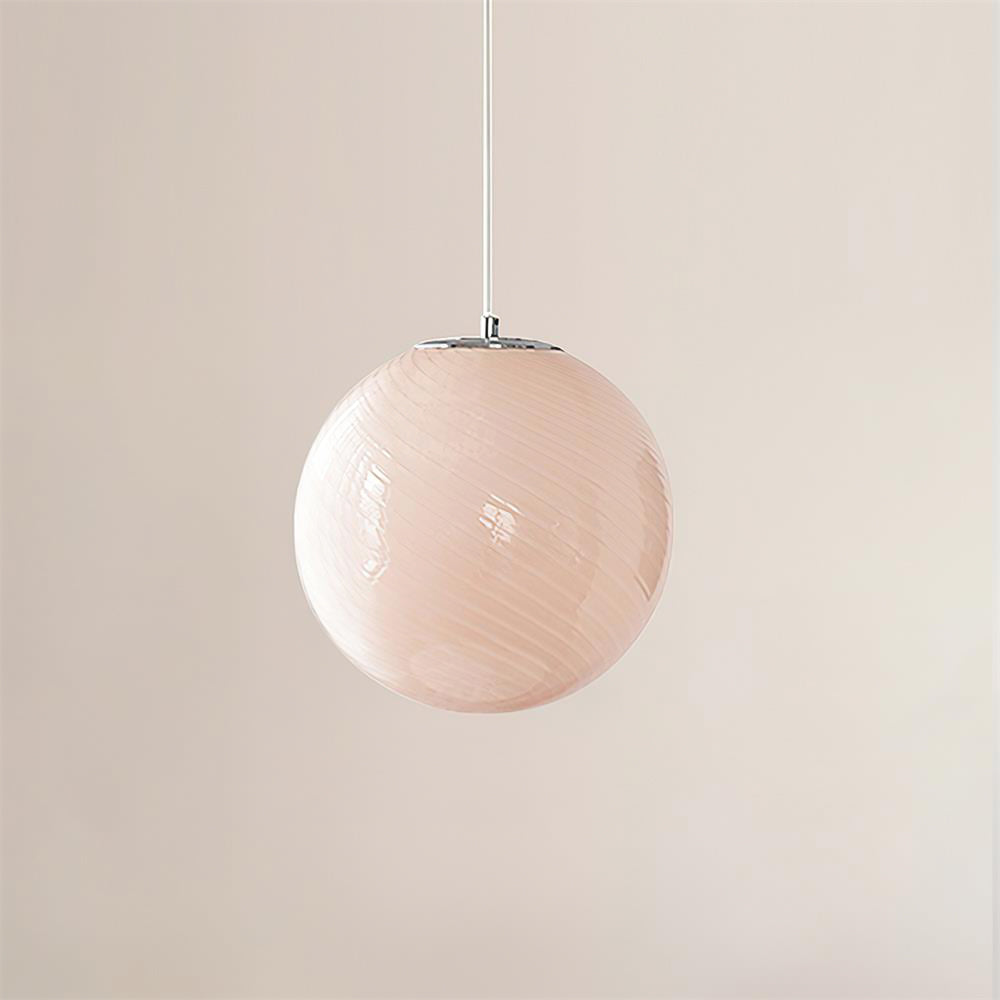 Dorvian Pendant Lamp Glass Globe Blue Modern-Neutral Decor