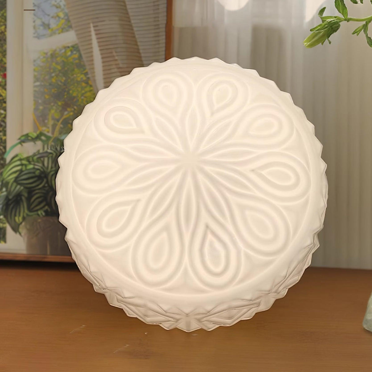 Evale Frosted Glass Flush Mount Ceiling Light-Neutral Decor