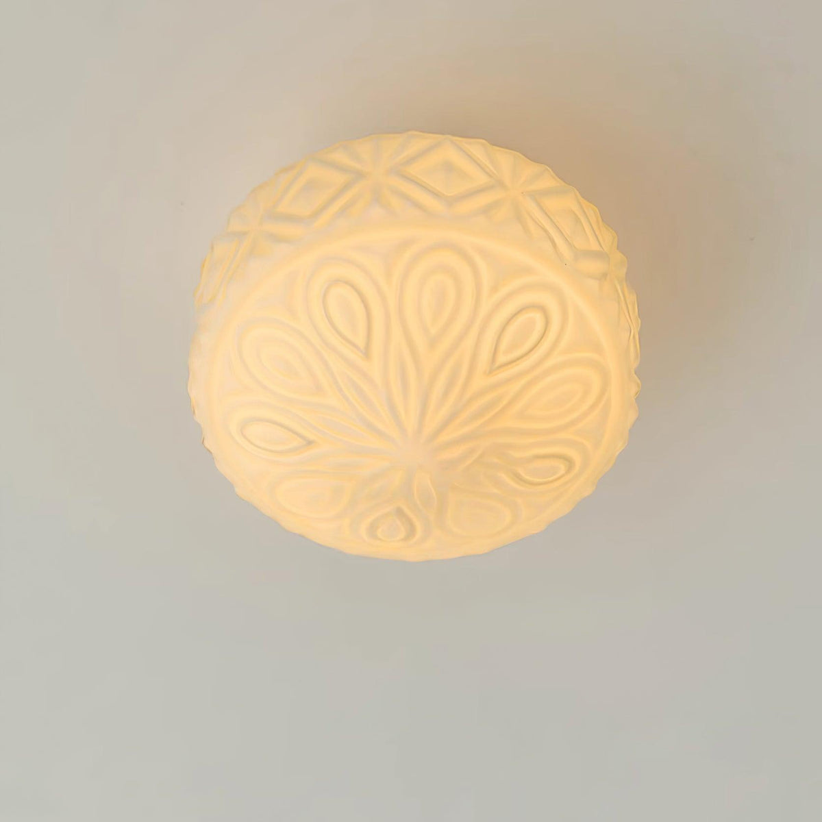 Evale Frosted Glass Flush Mount Ceiling Light-Neutral Decor