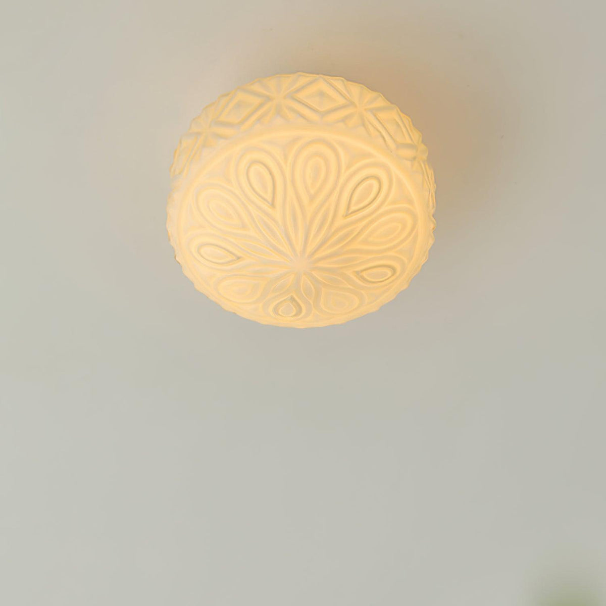 Evale Frosted Glass Flush Mount Ceiling Light-Neutral Decor