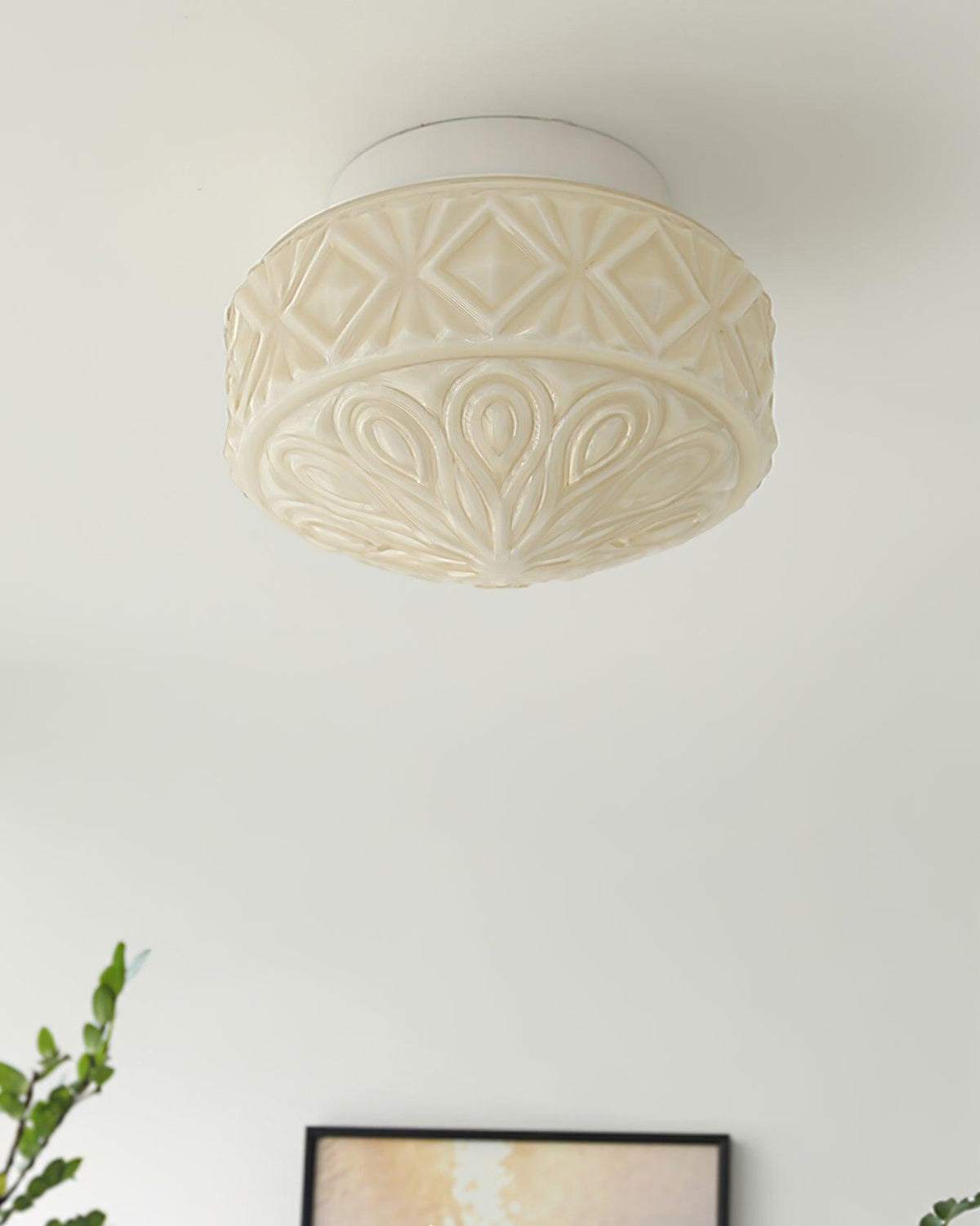 Evale Frosted Glass Flush Mount Ceiling Light-Neutral Decor