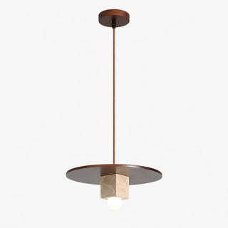 Ucariel Géométrique Travertin Pendentif Lumière