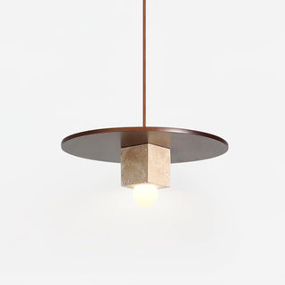 Ucariel Géométrique Travertin Pendentif Lumière