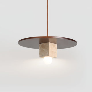 Ucariel Géométrique Travertin Pendentif Lumière