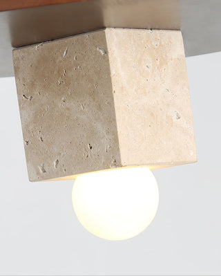 Ucariel Géométrique Travertin Pendentif Lumière