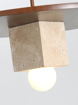 Ucariel Géométrique Travertin Pendentif Lumière