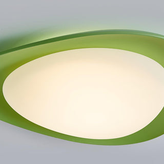 Blex Plafonnier Vert & Beige en Forme de Galet