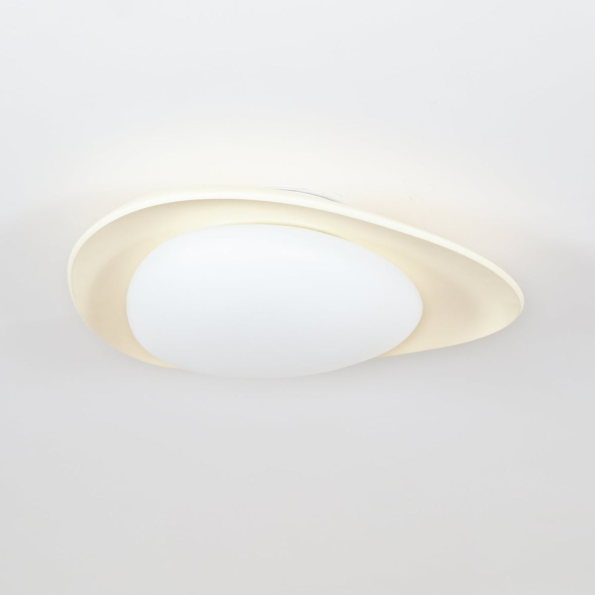Blex Plafonnier Vert & Beige en Forme de Galet