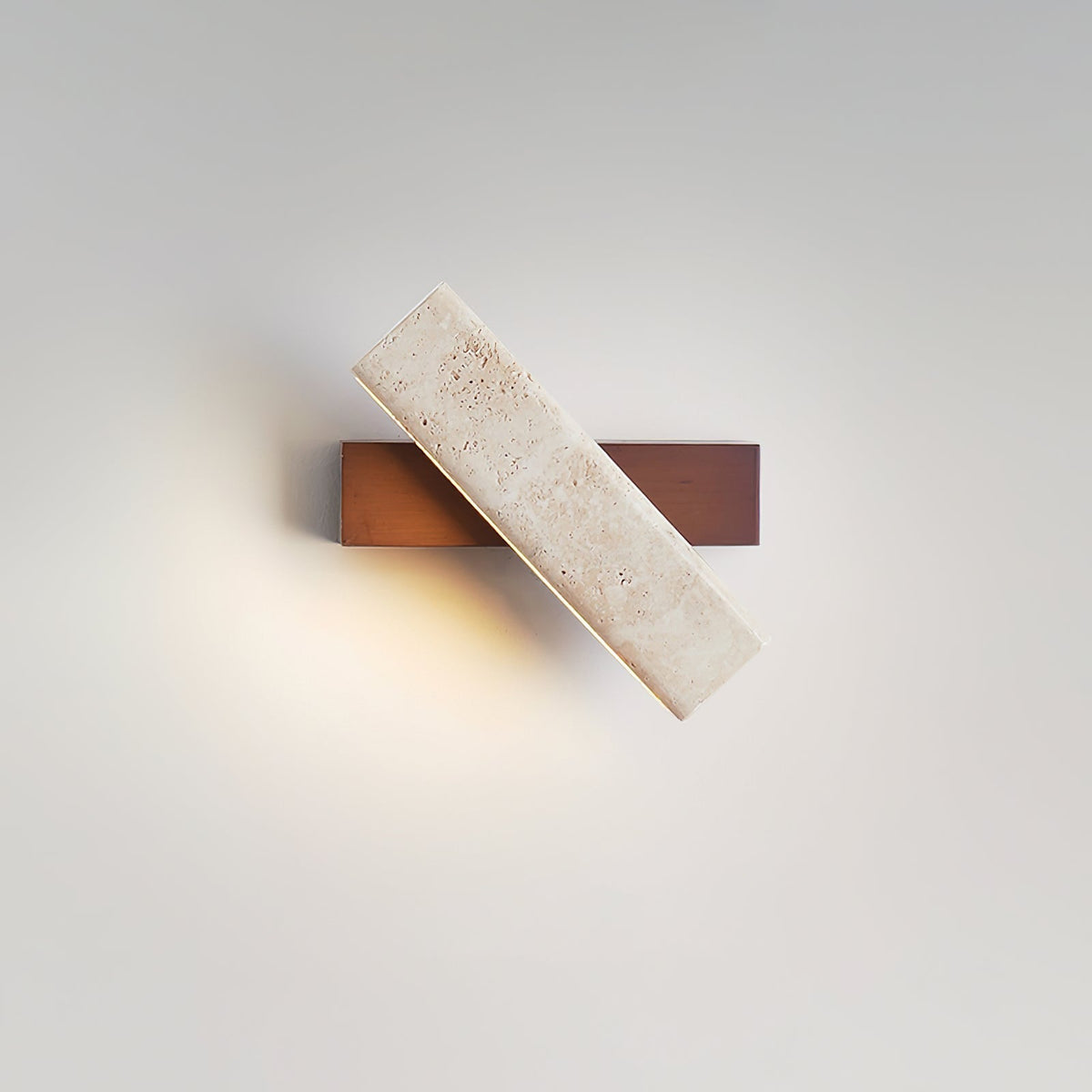 Novra Travertine Rotating Wall Lamp-Neutral Decor