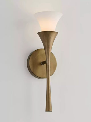 Antique Brass Double Cone Wall Sconce-Neutral Decor