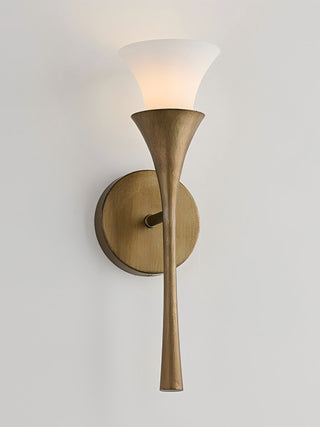 Antique Brass Double Cone Wall Sconce-Neutral Decor