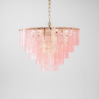 Aurora Lustre Rose Murano Verre Superposé Vintage Luxe