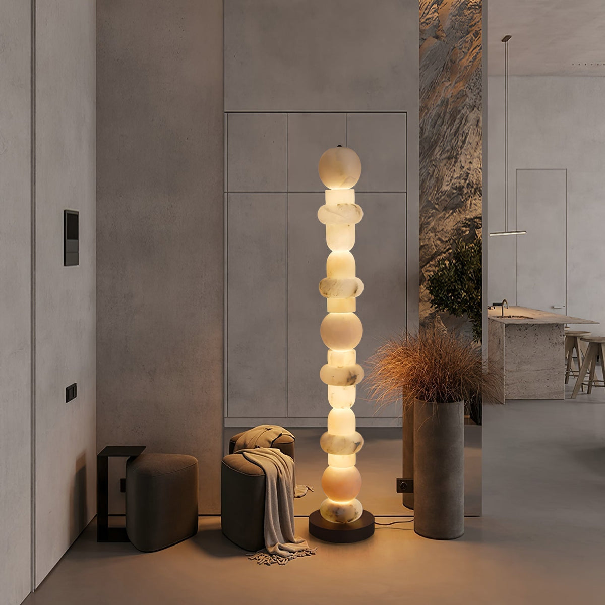 Nostix Lampadaire en Albâtre