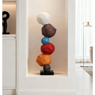 Totem Balance Art Sculpture-Neutral Decor