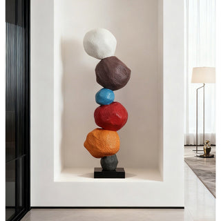 Totem Balance Art Sculpture-Neutral Decor