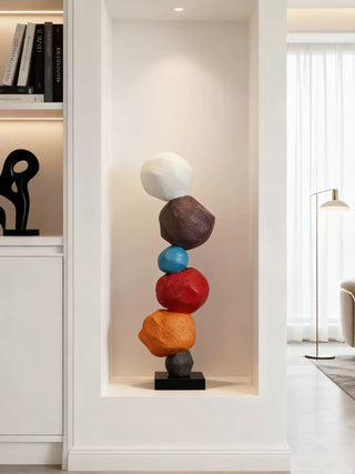Totem Balance Art Sculpture-Neutral Decor
