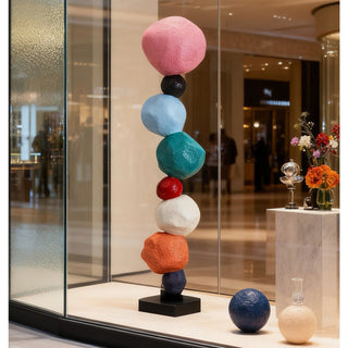 Totem Balance Art Sculpture-Neutral Decor