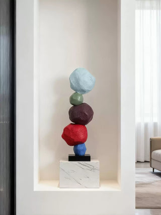 Totem Balance Art Sculpture-Neutral Decor