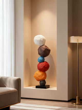 Totem Balance Art Sculpture-Neutral Decor