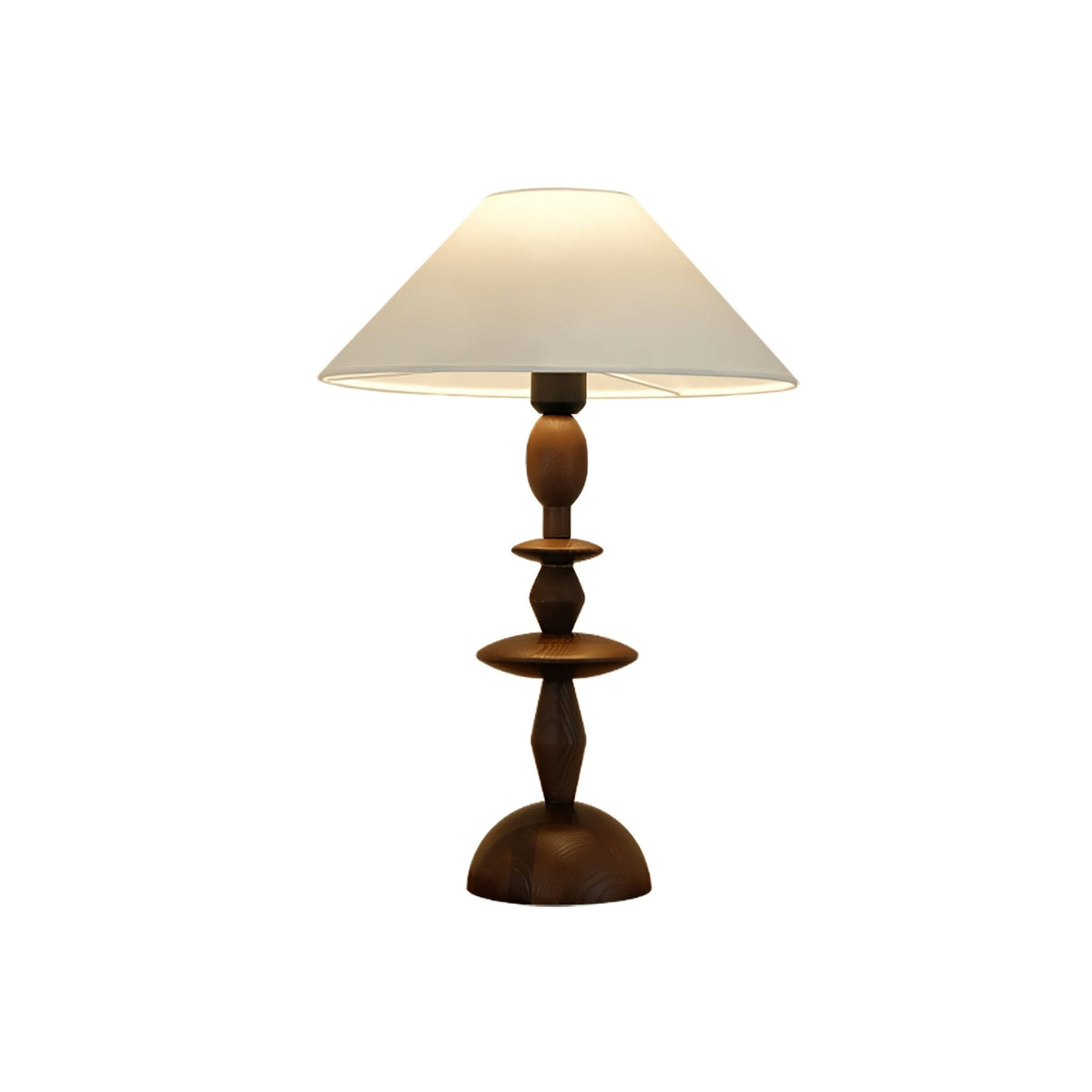 Halenir Lampe de Table en Bois Et Tissu