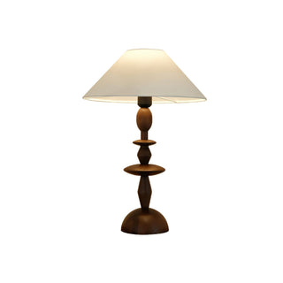Halenir Lampe de Table en Bois Et Tissu