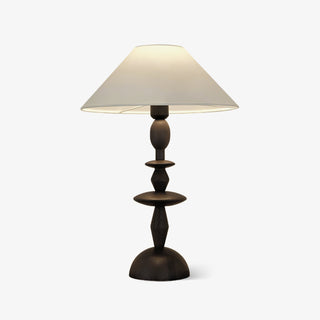 Halenir Lampe de Table en Bois Et Tissu