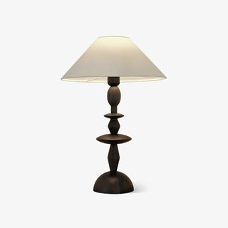 Halenir Lampe de Table en Bois Et Tissu