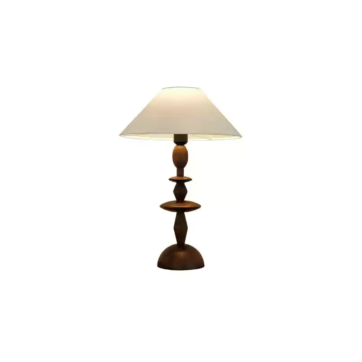 Halenir Lampe de Table en Bois Et Tissu