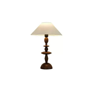 Halenir Lampe de Table en Bois Et Tissu