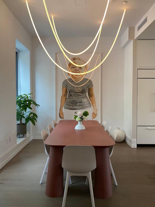Solara Suspension Courbe Flexible Silicone Laiton