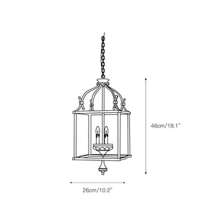 Alirora Traditionnel Volière Sculpté à la Main Bois Lustre-Luire