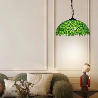 Tiffany Rétro Rond Colorée Suspension Verre Chambre À Coucher/Bar