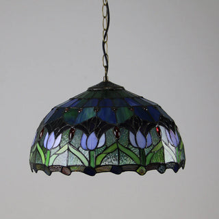 Tiffany Rétro Rond Colorée Suspension Verre Chambre À Coucher/Bar