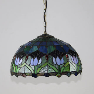 Tiffany Rétro Rond Colorée Suspension Verre Chambre À Coucher/Bar