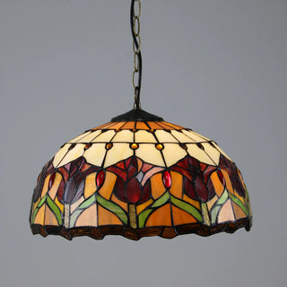 Tiffany Rétro Rond Colorée Suspension Verre Chambre À Coucher/Bar