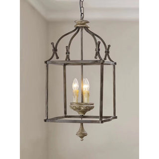 Alirora Traditionnel Volière Sculpté à la Main Bois Lustre-Luire