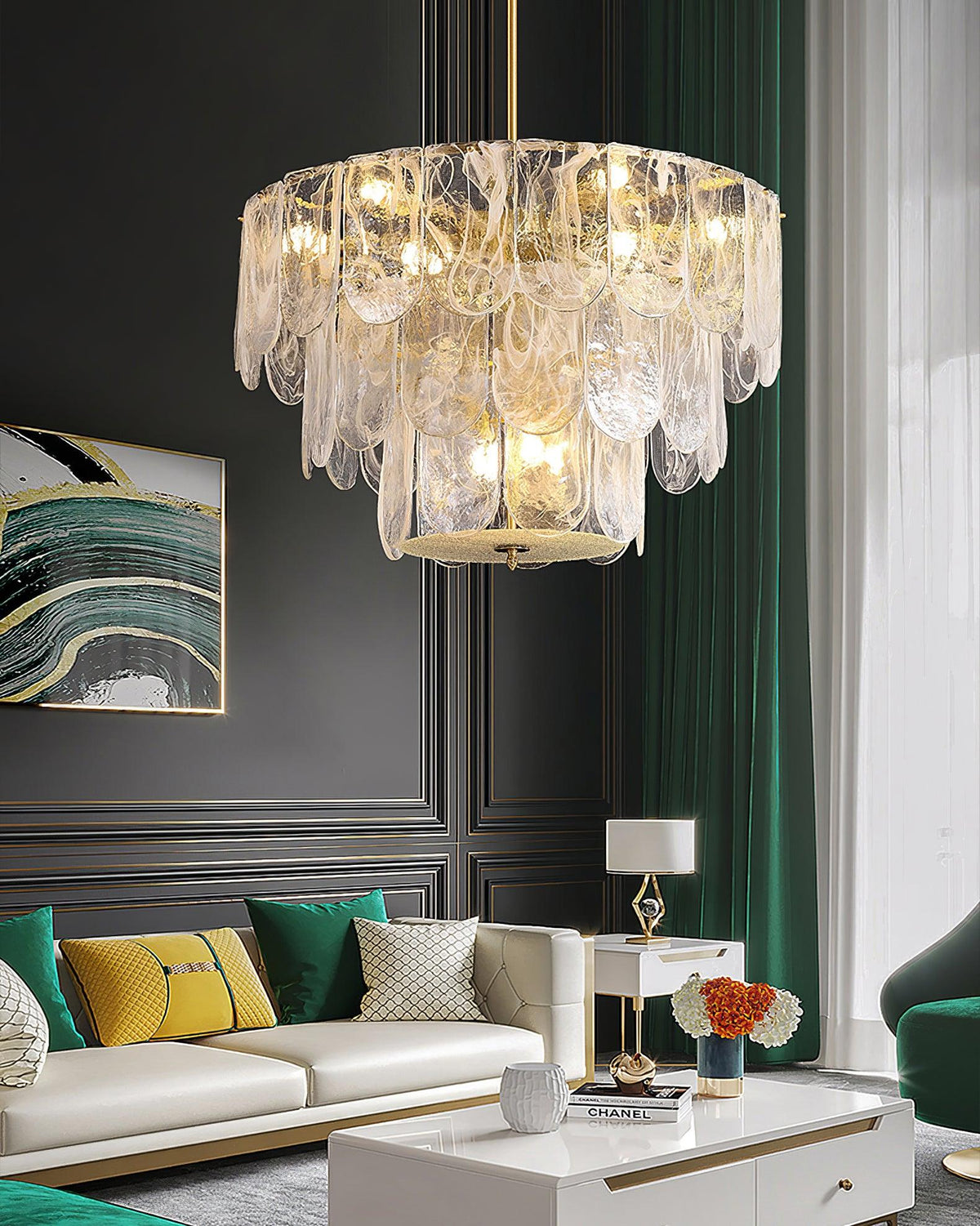 Brinenna Lustre Verre Classique Traditionnel