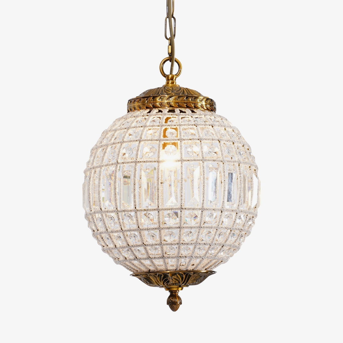 Calaine Lustre Gold Globe Crystal Vintage