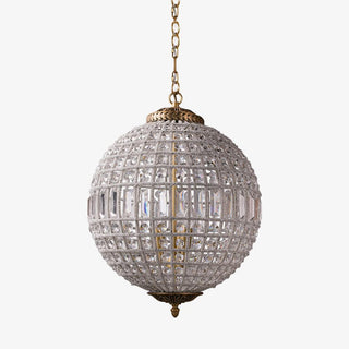 Lustra Lustre Gold Globe Crystal Vintage