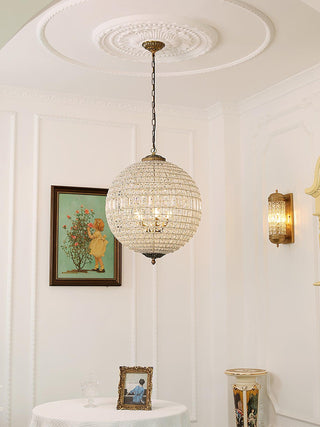 Lustra Lustre Gold Globe Crystal Vintage