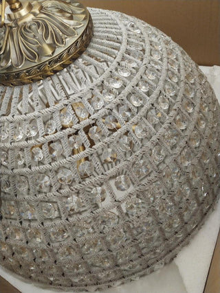 Lustra Lustre Gold Globe Crystal Vintage