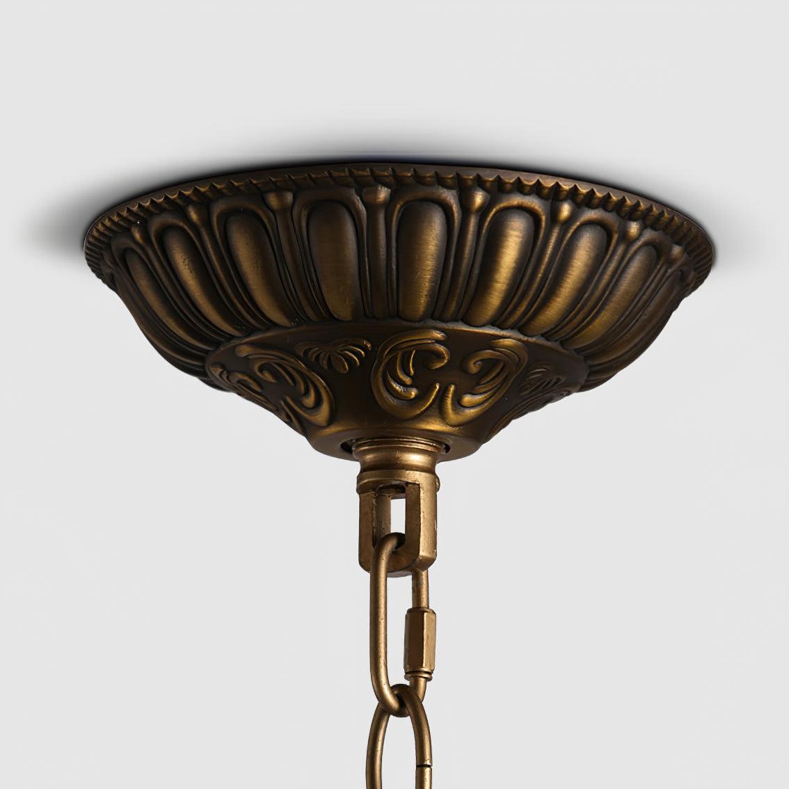 Calaine Lustre Gold Globe Crystal Vintage