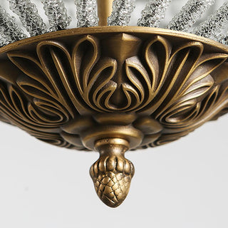 Lustra Lustre Gold Globe Crystal Vintage