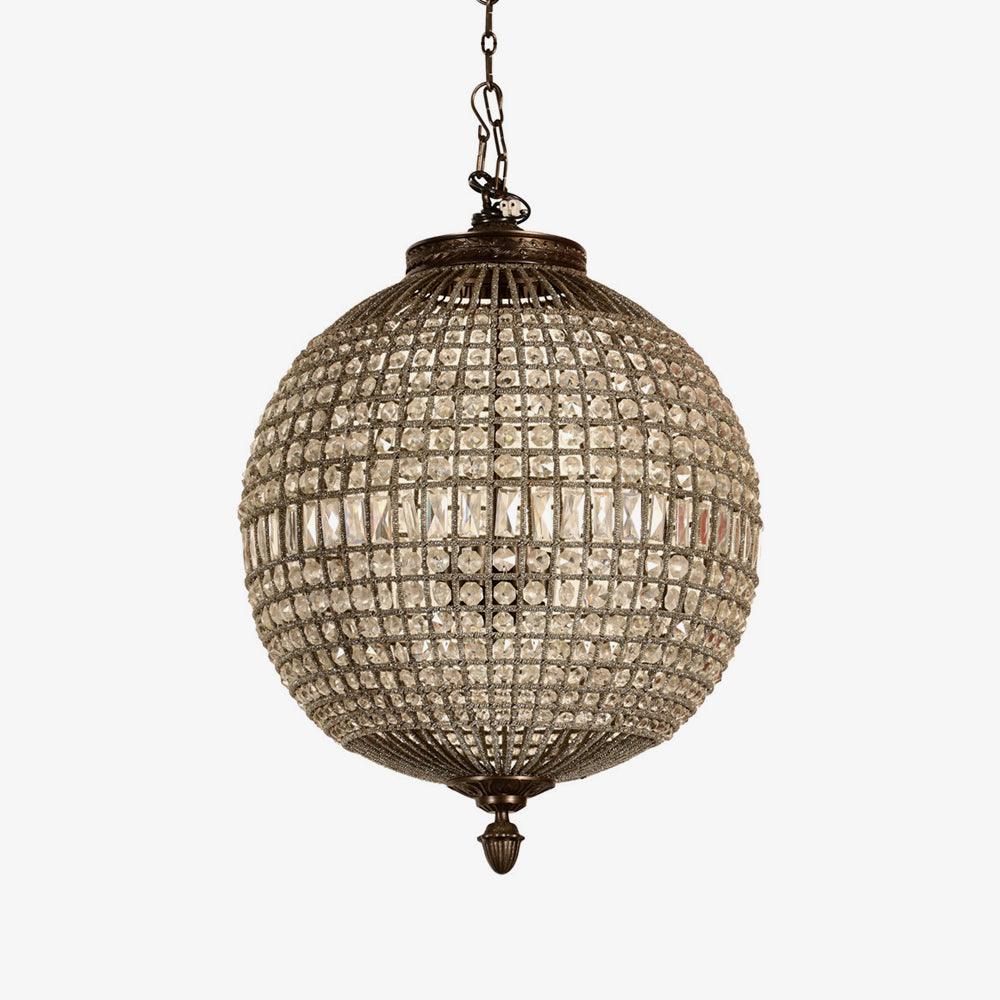 Calaine Lustre Gold Globe Crystal Vintage