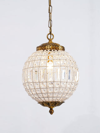 Lustra Lustre Gold Globe Crystal Vintage