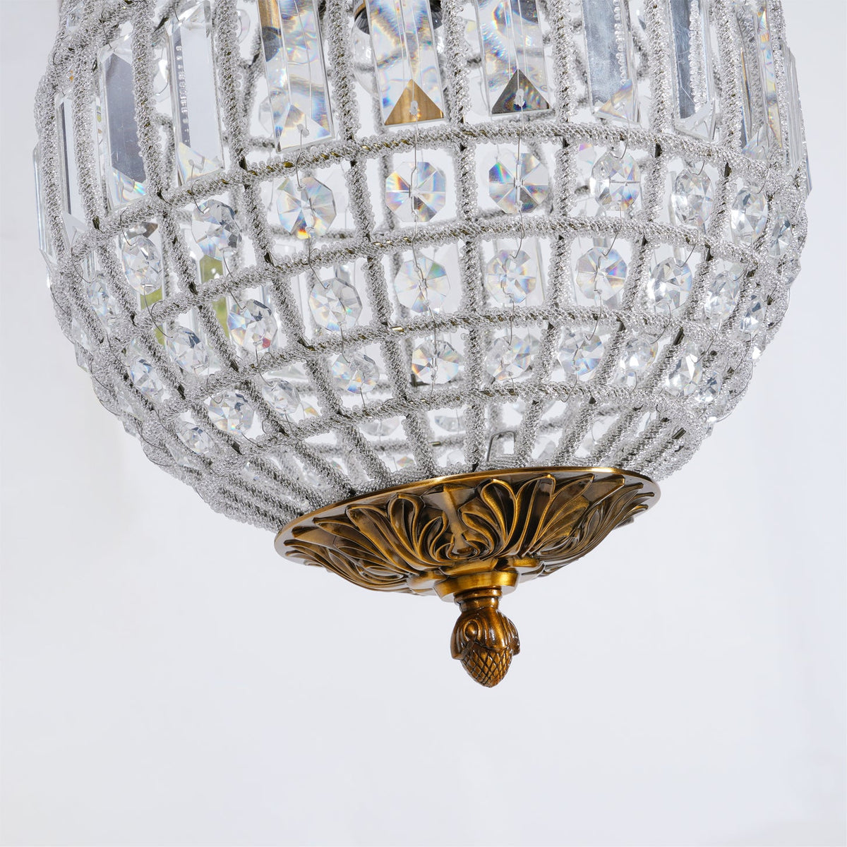 Calaine Lustre Gold Globe Crystal Vintage