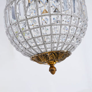 Lustra Lustre Gold Globe Crystal Vintage